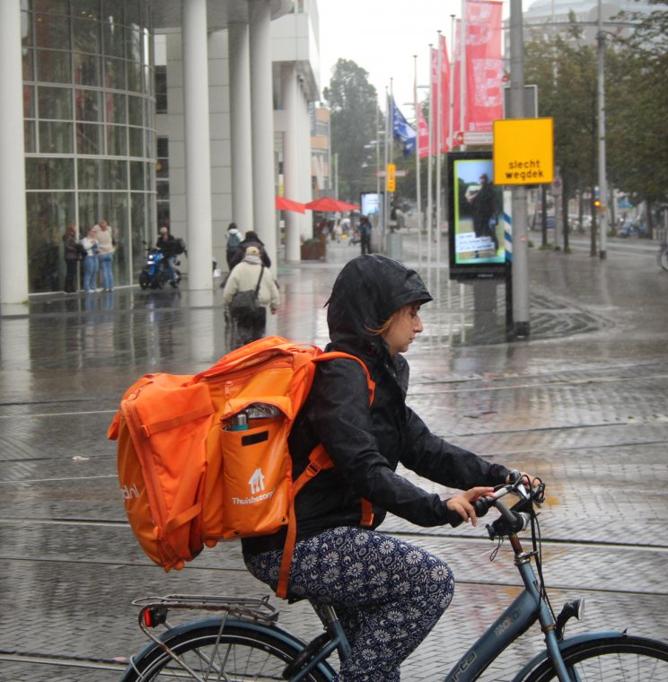Fietsen regen