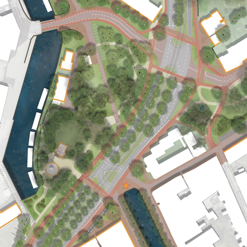 Bovenaanzicht ontwerp van Kalverbos