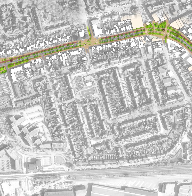 Luchtfoto van het nieuwe ontwerp in Bunnik