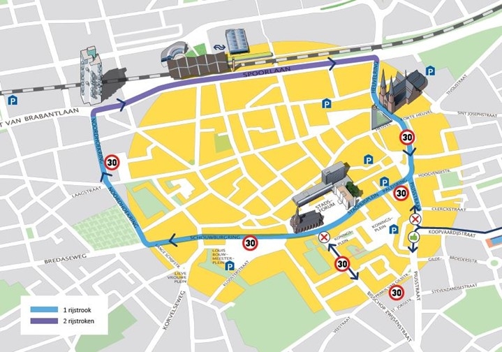 Ingreep cityring Tilburg