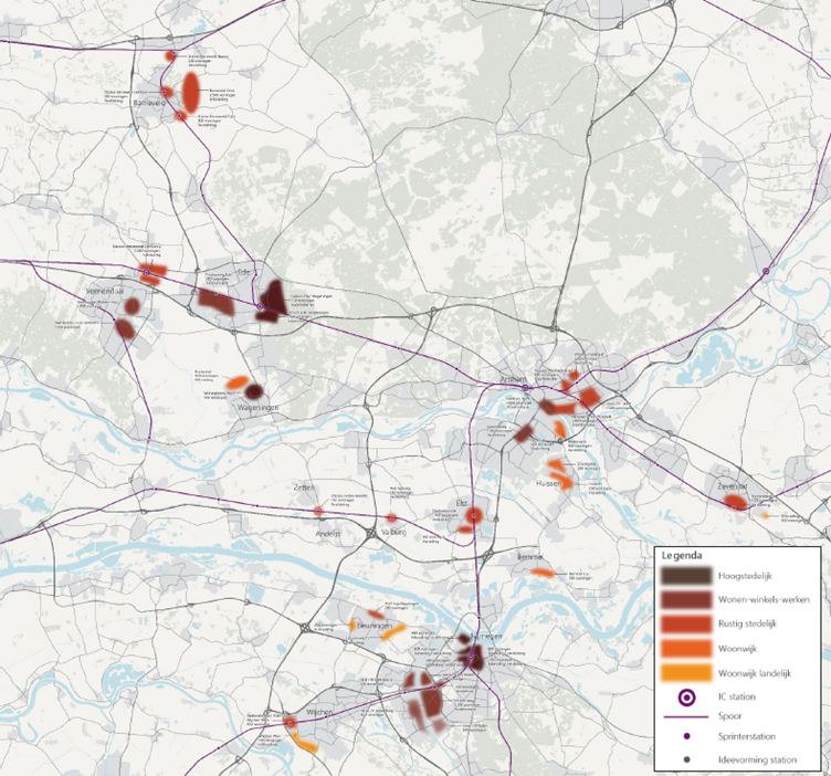 Onderzochte locaties Foodvalley