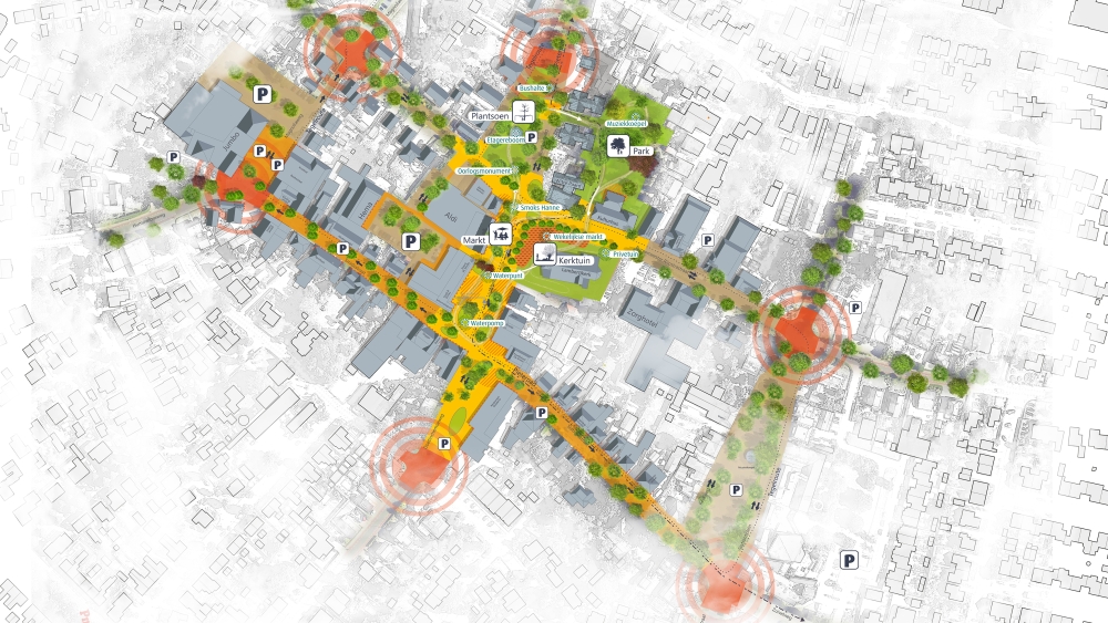 Dorpsplein situatie visie Zelhem