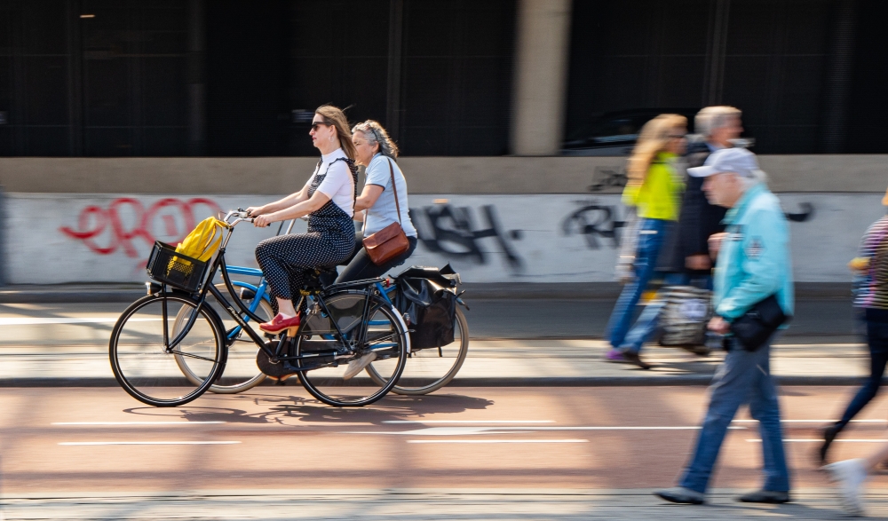 Wandelaars en fietsers