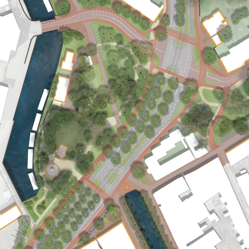 Bovenaanzicht ontwerp van Kalverbos