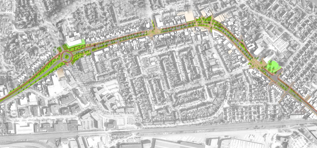 Luchtfoto van het nieuwe ontwerp in Bunnik
